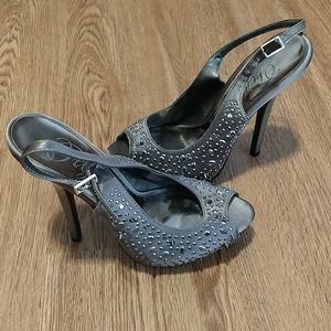 Fergie heels with rhinestones never worn